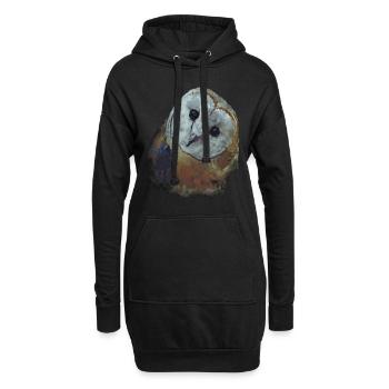 Schleiereule Malerei Eule Artcountryästhetischfigurativ - Hoodie-Kleid - Schwarz - Vorne