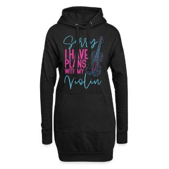 Violin Violinist Sorry I Have - Hoodie-Kleid - Schwarz - Vorne