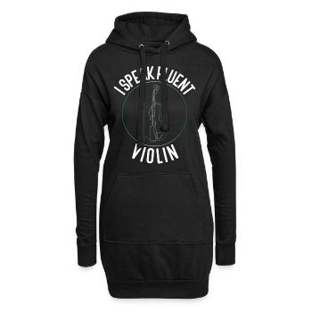 Violoniste Je parle couramment - Sweat-shirt à capuche long Femme - noir - Devant