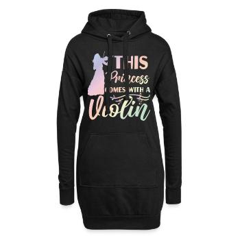 Violoniste Violoniste Fille This - Sweat-shirt à capuche long Femme - noir - Devant