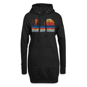 Violin Violinist Retro Vintage - Hoodie-Kleid - Schwarz - Vorne