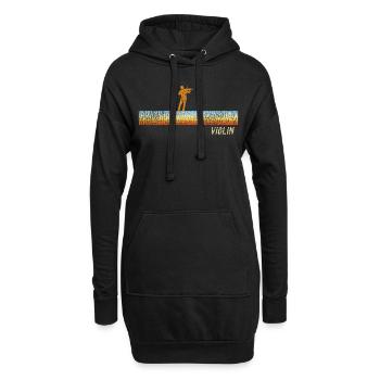 Violin Violinist Retro Vintage - Hoodie-Kleid - Schwarz - Vorne
