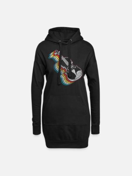 Violin Violinist Retro Vintage - Hoodie-Kleid - Schwarz