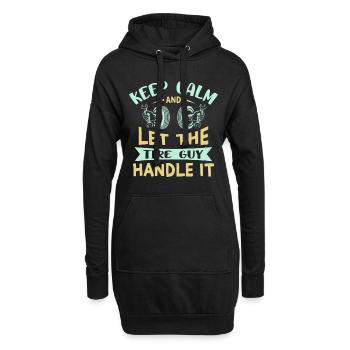 Keep Calm Cars Wheel Fix Dad Geschenk - Tire Guy - Hoodie-Kleid - Schwarz - Vorne