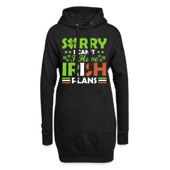 Désolé, je ne peux pas, j’ai l’irlandais - Sweat-shirt à capuche long Femme - noir - Devant