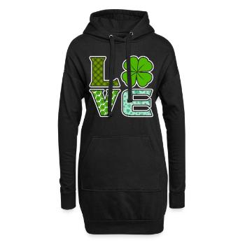 Love Clover Lucky St. Patrick’s Day Vibes - Sweat-shirt à capuche long Femme - noir - Devant