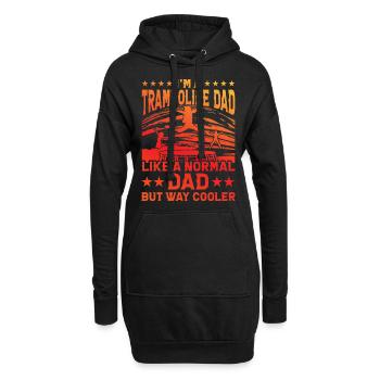 Trampolin - Hoodie-Kleid - Schwarz - Vorne