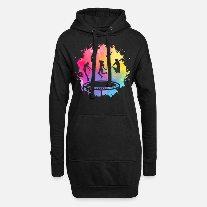 Trampolin - Hoodie-Kleid - Schwarz
