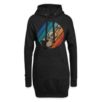 Violin Violinist Retro Vintage - Hoodie-Kleid - Schwarz - Vorne