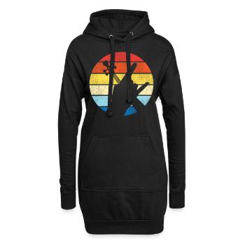 Violin Violinist Retro Vintage - Hoodie-Kleid - Schwarz - Vorne