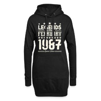 Gift legend February 1987. Gift February 1987. - Hoodie Dress - black - Front