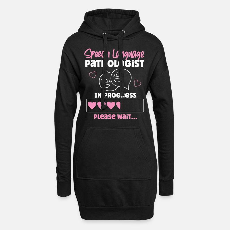 Speech Therapist Therapy Assistant - Hoodie-Kleid - Schwarz