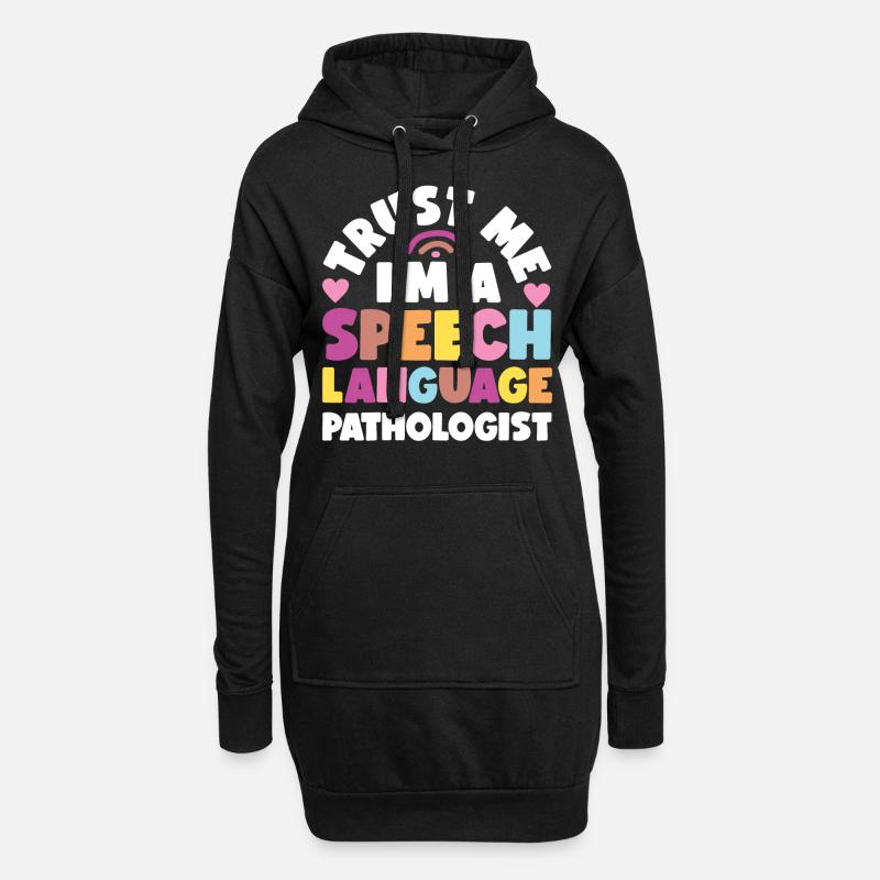 Speech Therapist Therapy Assistant - Hoodie-Kleid - Schwarz