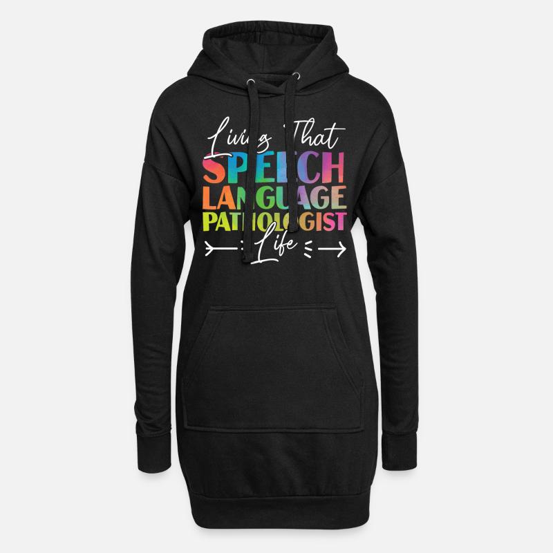 Speech Therapist Therapy Assistant - Hoodie-Kleid - Schwarz