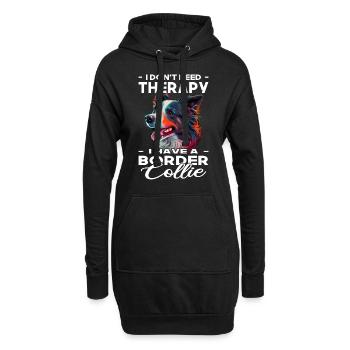 Border Collie - Amoureux des chiens - Propriétaires de chiens - Sweat-shirt à capuche long Femme - noir - Devant