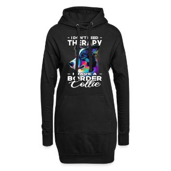 Border Collie - Amoureux des chiens - Propriétaires de chiens - Sweat-shirt à capuche long Femme - noir - Devant