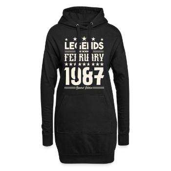 Gift legend February 1987. Gift February 1987. - Hoodie Dress - black - Front