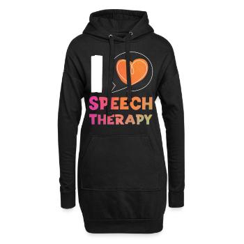 Speech Therapist Therapy Assistant - Hoodie-Kleid - Schwarz - Vorne