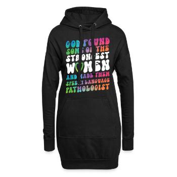 Assistant orthophoniste - Sweat-shirt à capuche long Femme - noir - Devant