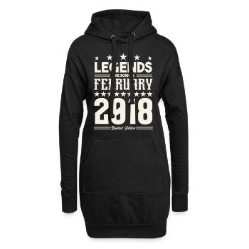 Gift Legend February 2018. Gift February 2018. - Hoodie Dress - black - Front