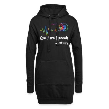 Assistant orthophoniste - Sweat-shirt à capuche long Femme - noir - Devant
