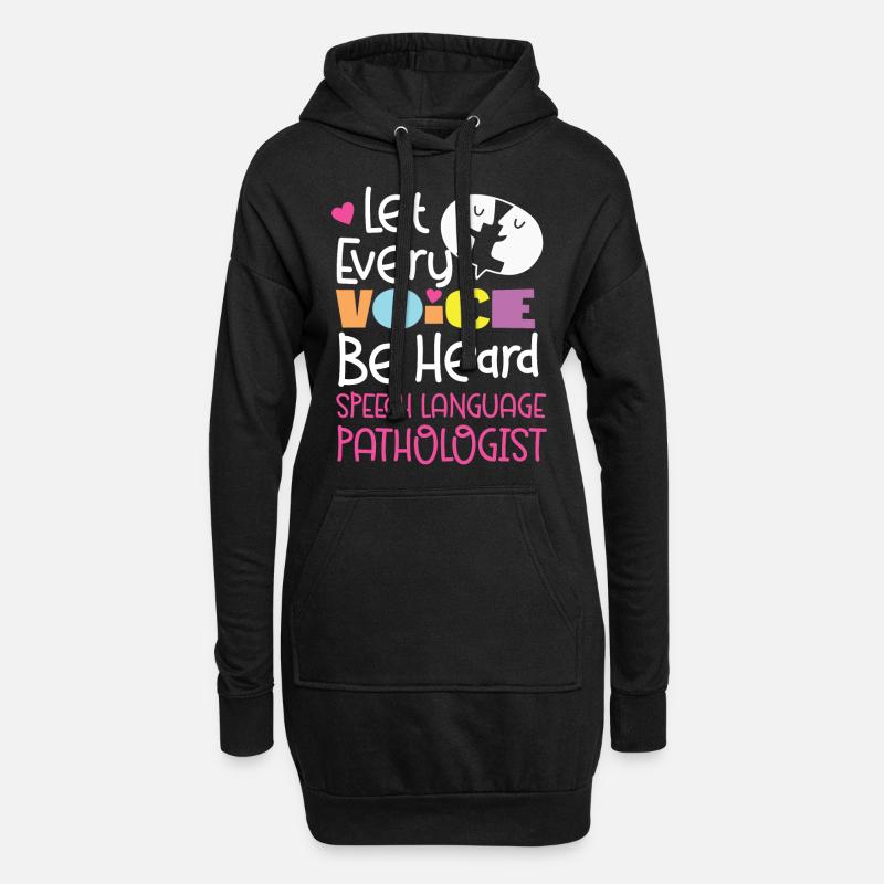 Speech Therapist Therapy Assistant - Hoodie-Kleid - Schwarz