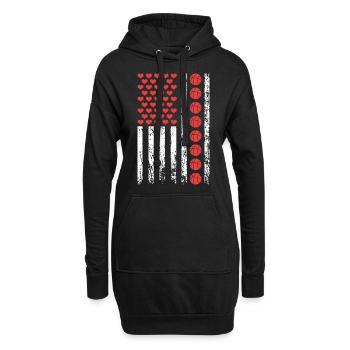 American Sports Basketball Flag Athletic - Sweat-shirt à capuche long Femme - noir - Devant