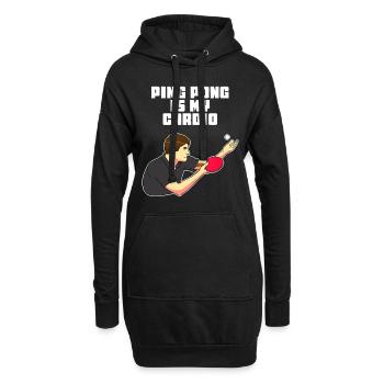 Tischtennis ist mein Cardio lustiges Tischtennis - Hoodie-Kleid - Schwarz - Vorne