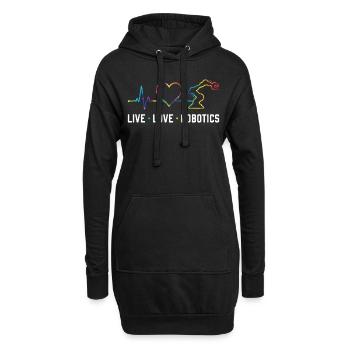 Ingénieur en robotique robotique Tie Dye - Sweat-shirt à capuche long Femme - noir - Devant