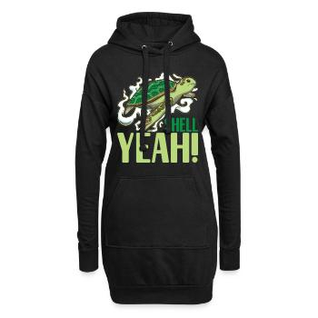 Tortue Tortue aquatique - Sweat-shirt à capuche long Femme - noir - Devant