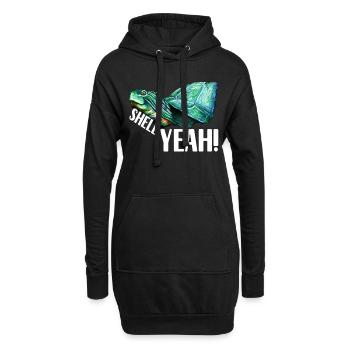 Tortue Tortue aquatique - Sweat-shirt à capuche long Femme - noir - Devant