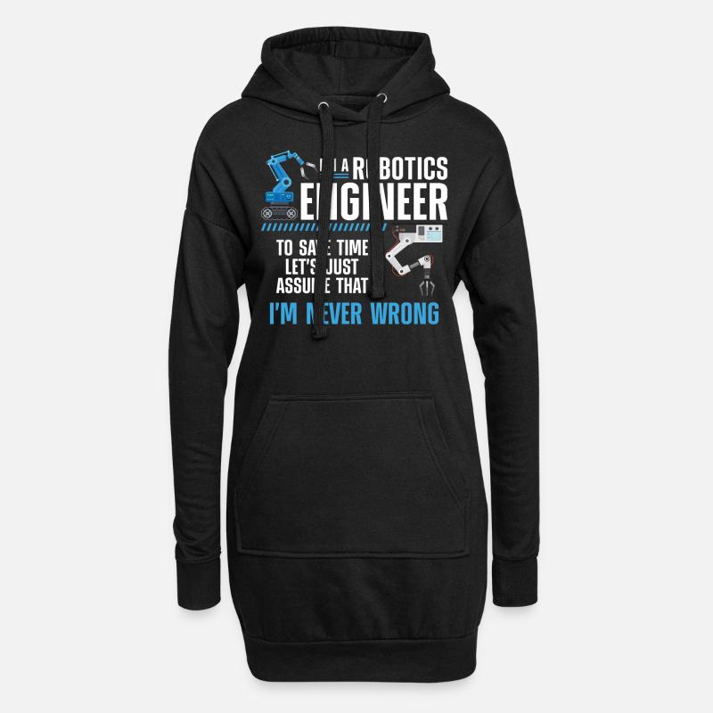 Robot Robotics Engineer I'm A - Hoodie-Kleid - Schwarz