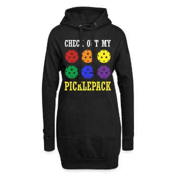Überprüfen Sie Mein Picklepack Pickleball - Hoodie-Kleid - Schwarz - Vorne