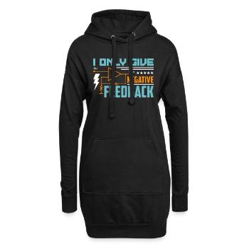 Electrical Engineering I Only Give Lineman Lover - Hoodie-Kleid - Schwarz - Vorne
