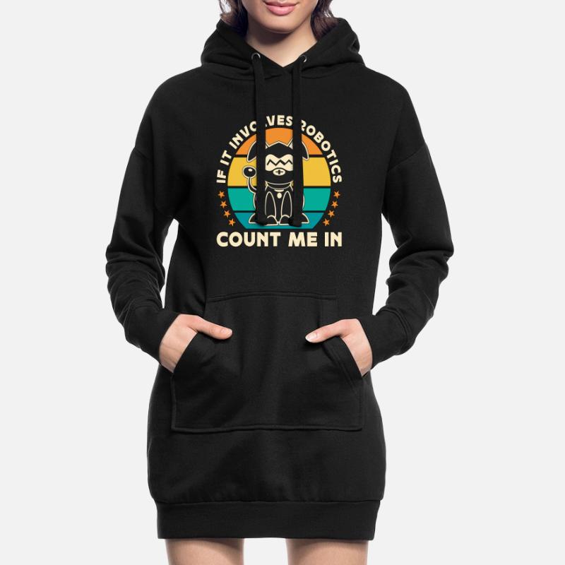 Robotics If It Involves Retro Automation Engineer Hoodie-Kleid