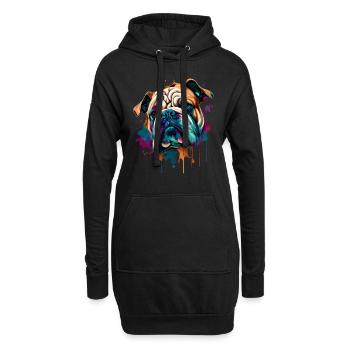 Bulldog - Amoureux des chiens - Propriétaires de chiens - Sweat-shirt à capuche long Femme - noir - Devant
