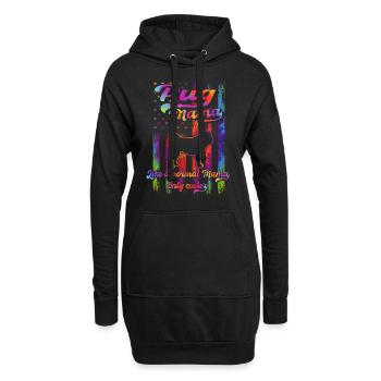 Mops - Hundeliebhaber - Hundebesitzer - Hoodie-Kleid - Schwarz - Vorne