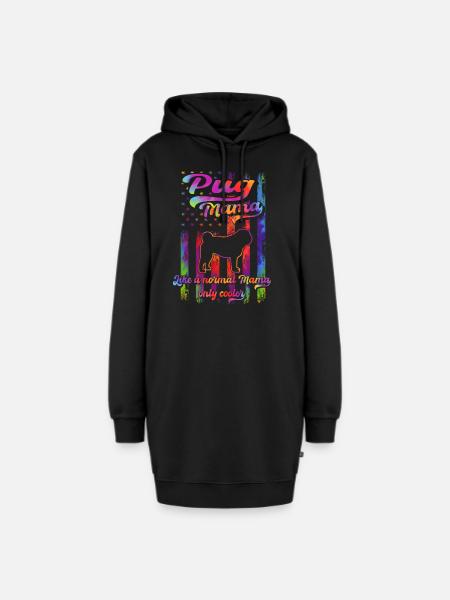 Mops - Hundeliebhaber - Hundebesitzer - Hoodie-Kleid - Schwarz