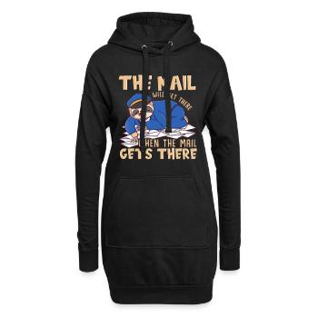 Sloth Mail kommt an - lustige Postangestelltenpost c - Hoodie-Kleid - Schwarz - Vorne