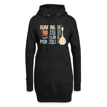 Mandolin Running On Coffee And Bluegrass Music - Hoodie-Kleid - Schwarz - Vorne
