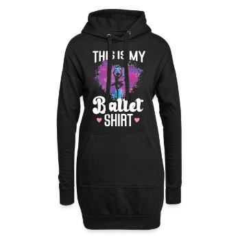 Ballet Danseuse Danse Ballerine - Sweat-shirt à capuche long Femme - noir - Devant
