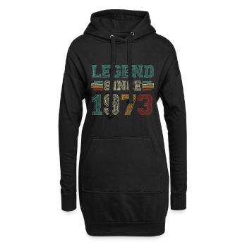 50 Jahre alte Legende seit 1973 50. Geburtstag50. b - Hoodie-Kleid - Schwarz - Vorne