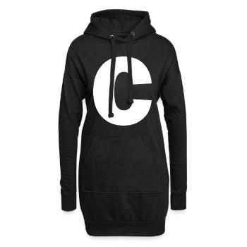 Buchstabe C Großbuchstabe Alphabet Monogramm Initialbuchstabe c - Hoodie-Kleid - Schwarz - Vorne