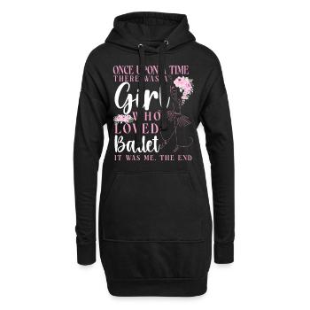 Ballet Danseuse Danse Ballerine - Sweat-shirt à capuche long Femme - noir - Devant