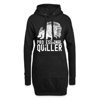 Süßes Stachelschwein - Hoodie-Kleid - Schwarz - Vorne