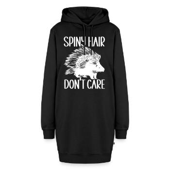 Porc-épic mignon - Sweat-shirt à capuche long Femme - noir - Devant