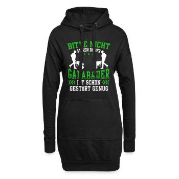 Galabauer nicht stören Gartenbau Galabau - Hoodie-Kleid - Schwarz - Vorne