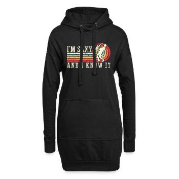 Saxophone I'm Saxy And Retro Classical Music Lover - Hoodie-Kleid - Schwarz - Vorne