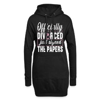 Divorce Divorcé - Sweat-shirt à capuche long Femme - noir - Devant