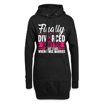 Scheidung Geschieden - Hoodie-Kleid - Schwarz - Vorne